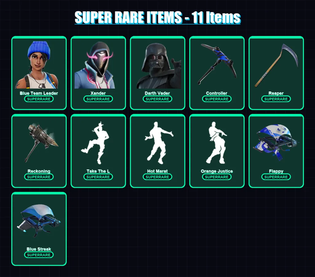 [PC/PSN] | Blue Team Leader | Xander | Darth Vader | Paradigm (Reality-659) | Leviathan | 77 skin | 76 pickaxe | 65 emote | 73 glider | Lv1051 — Fortnite account