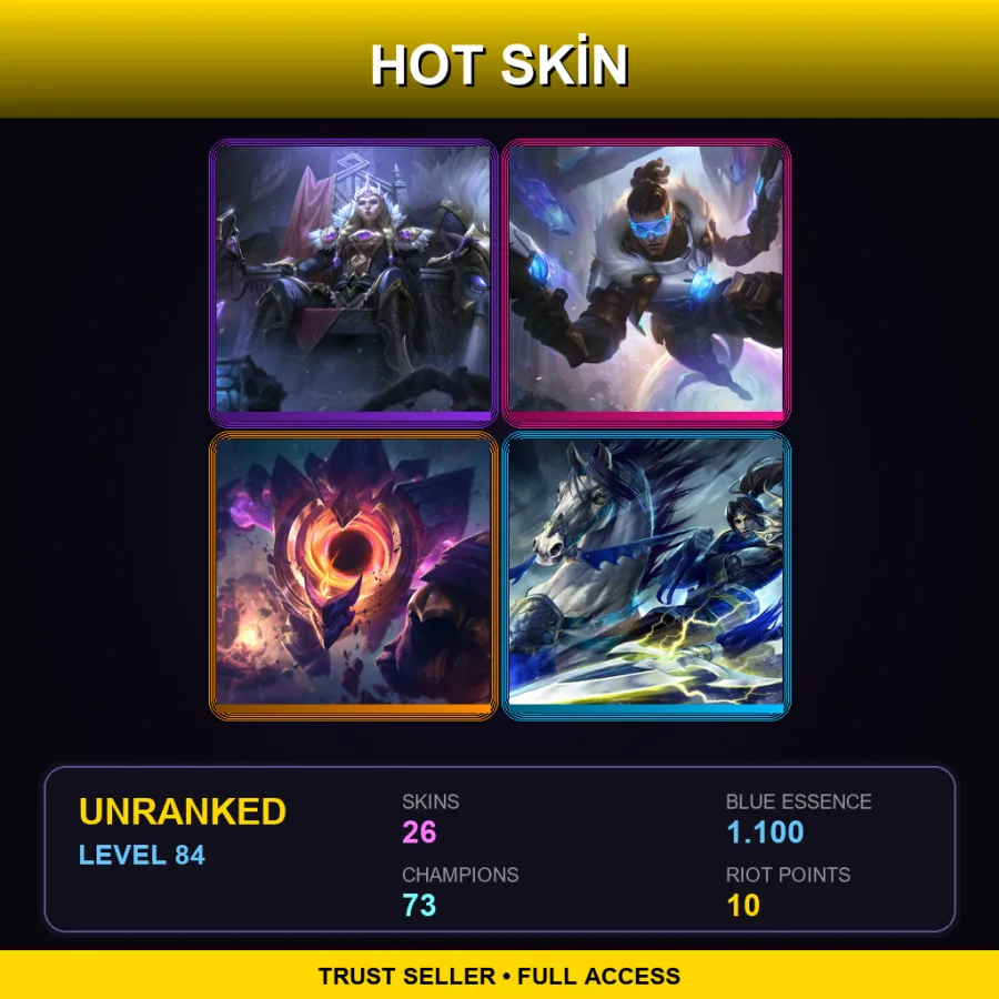 SG | Lv84 | Unranked | 26 Skin | 73 Champ