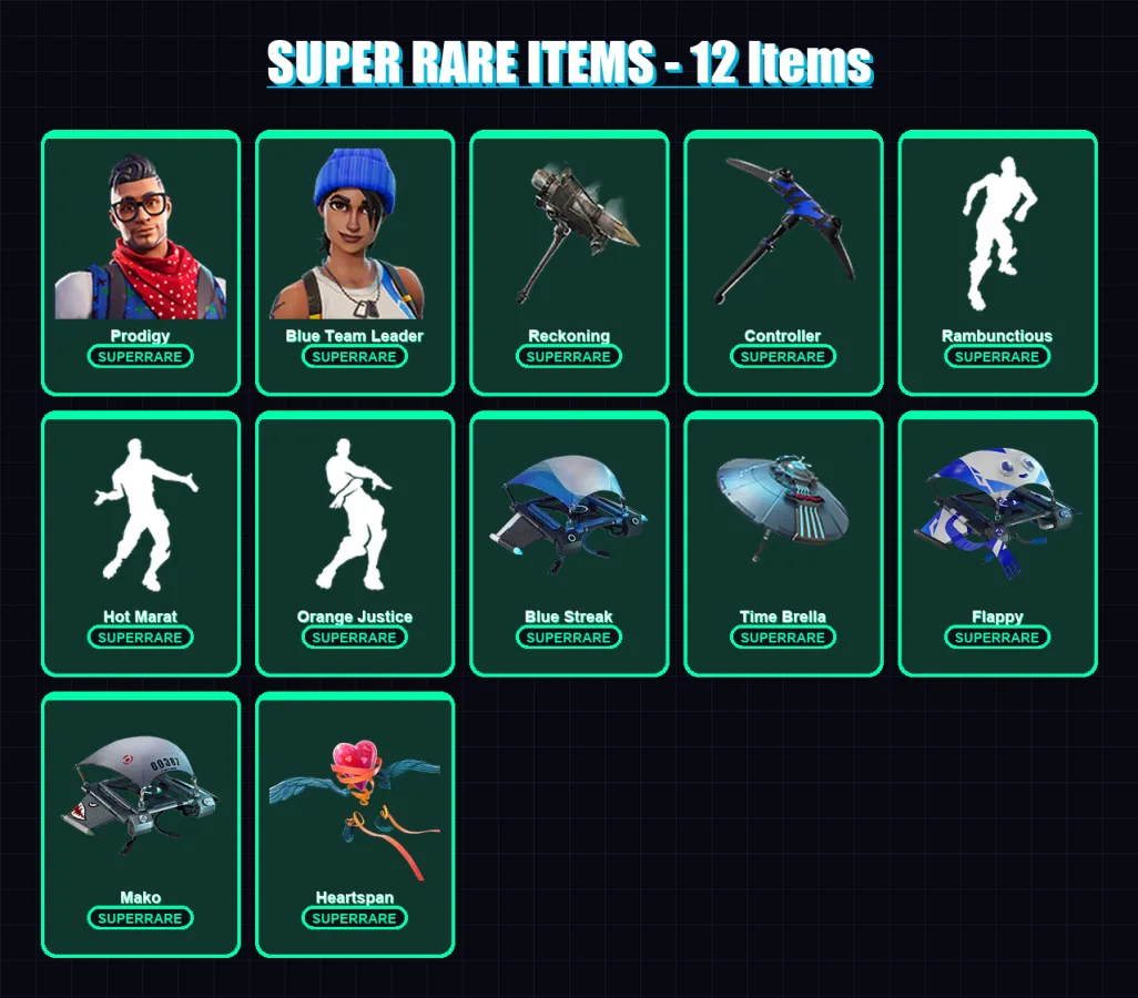 [PC/XBOX/PSN] | Prodigy | Blue Team Leader | Sentinel | The Prisoner | The Visitor | 161 skin | 194 pickaxe | 170 emote | 179 glider | Lv2956