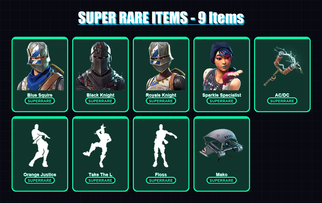 [PC/XBOX/PSN] | Blue Squire | Black Knight | Royale Knight | Sparkle Specialist | Carbide | 10 skin | 10 pickaxe | 17 emote | 17 glider | Lv274 — Fortnite account