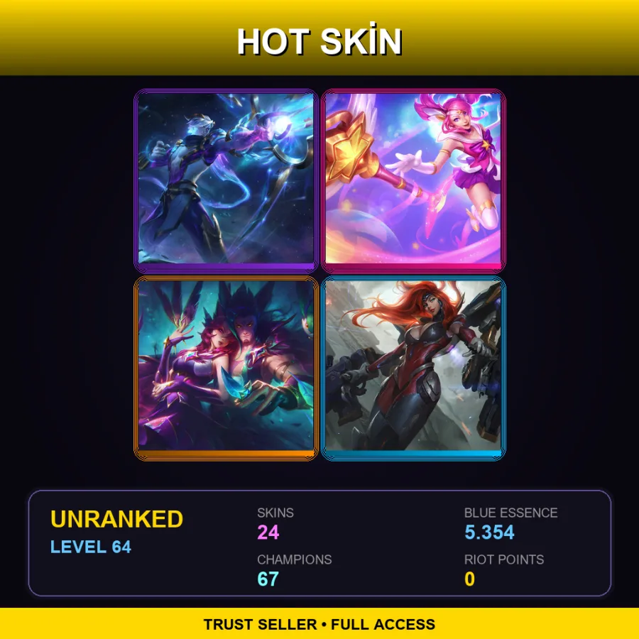 VN | Lv64 | Unranked | 24 Skin | 67 Champ — Vindicator Vayne