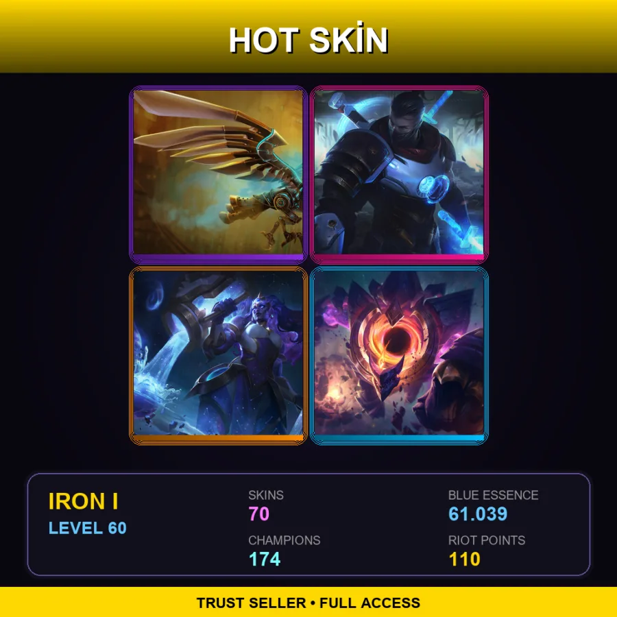 VN | Lv60 | Iron I | 70 Skin | 174 Champ