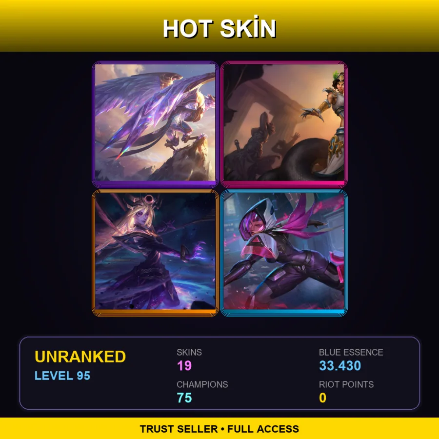 LAN | Lv95 | Unranked | 19 Skin | 75 Champ