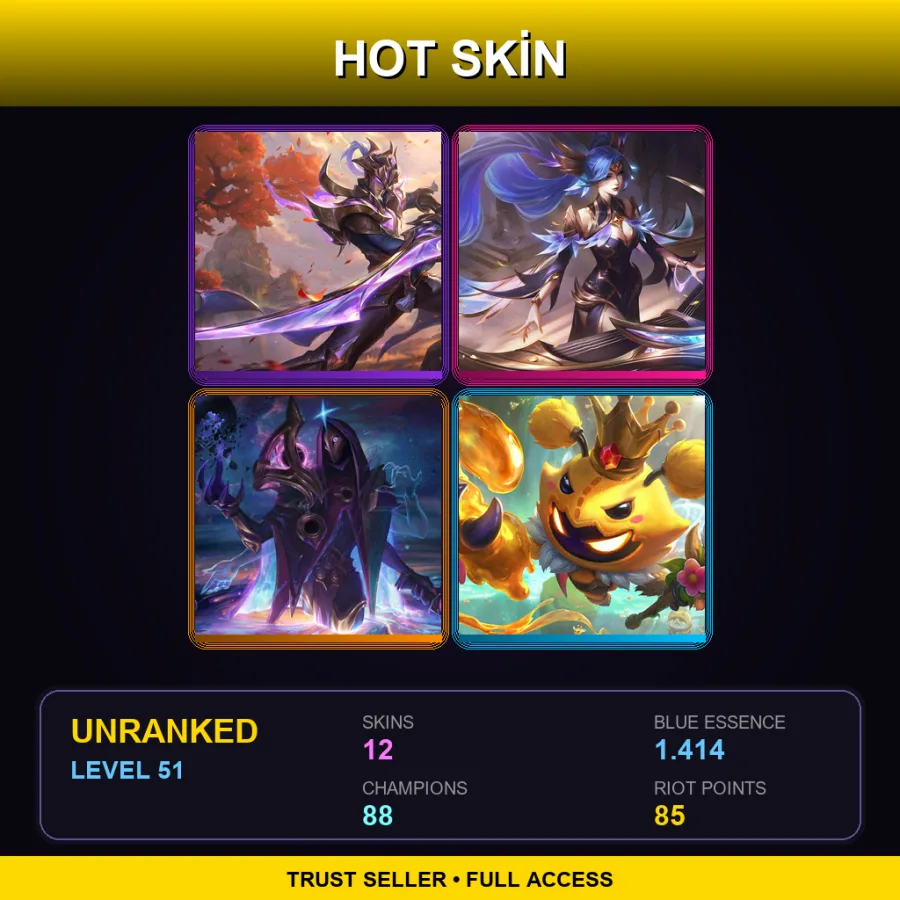 LAS | Lv51 | Unranked | 12 Skin | 88 Champ — King Beegar