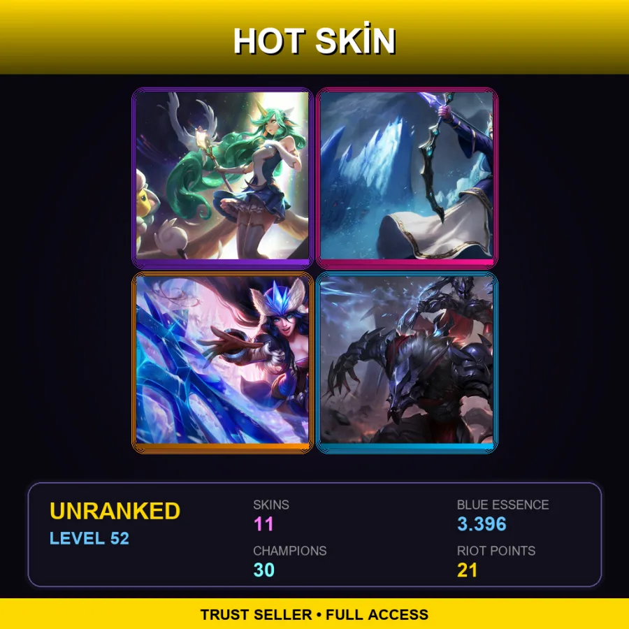 LAS | Lv52 | Unranked | 11 Skin | 30 Champ