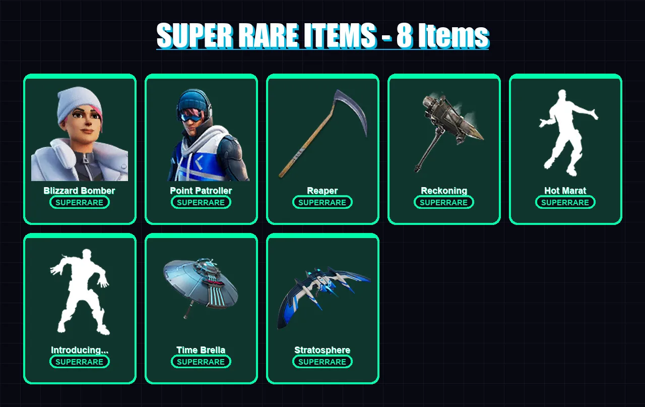 [PS4/PS5/XBOX/PC] | Blizzard Bomber | Point Patroller | Mandalorian | Spectra Knight | Lynx | 111 skin | 133 pickaxe | 102 emote | 132 glider | Lv19