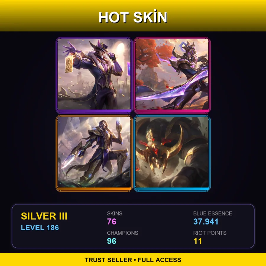 SG | Lv186 | Silver III | 76 Skin | 96 Champ
