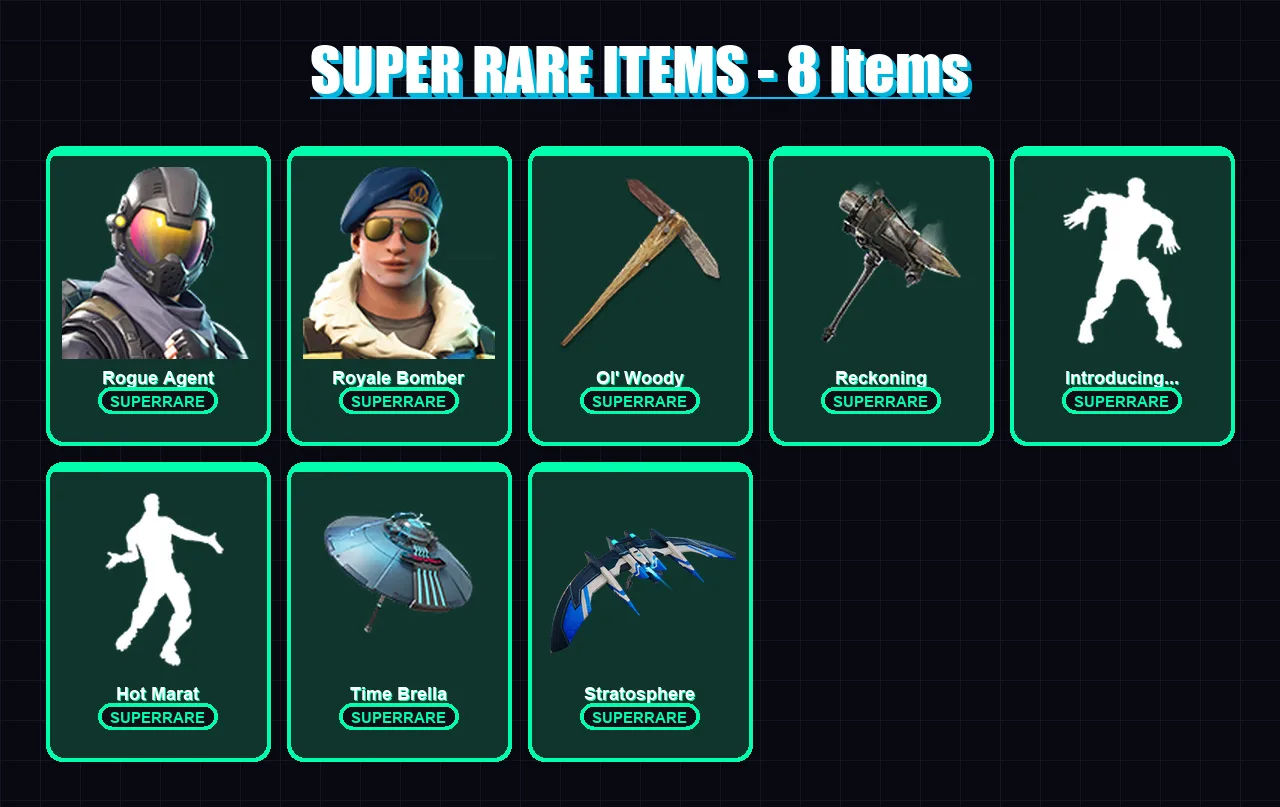 [PC/XBOX/PSN] | Rogue Agent | Royale Bomber | Hybrid | Ruin | Peter Griffin | 68 skin | 77 pickaxe | 75 emote | 70 glider | Lv981