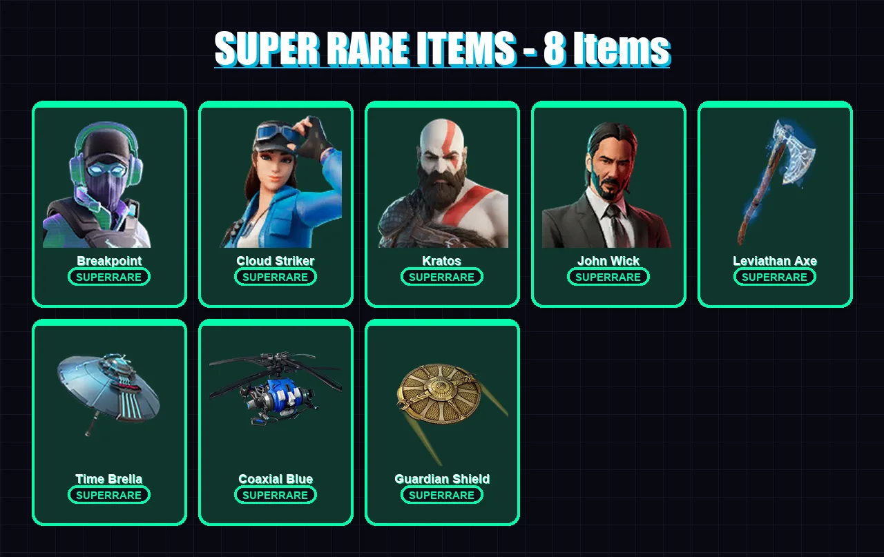 [PS4/PS5/XBOX/PC] | Breakpoint | Cloud Striker | Kratos | John Wick | Sentinel | 83 skin | 68 pickaxe | 58 emote | 63 glider | Lv903 — Fortnite account