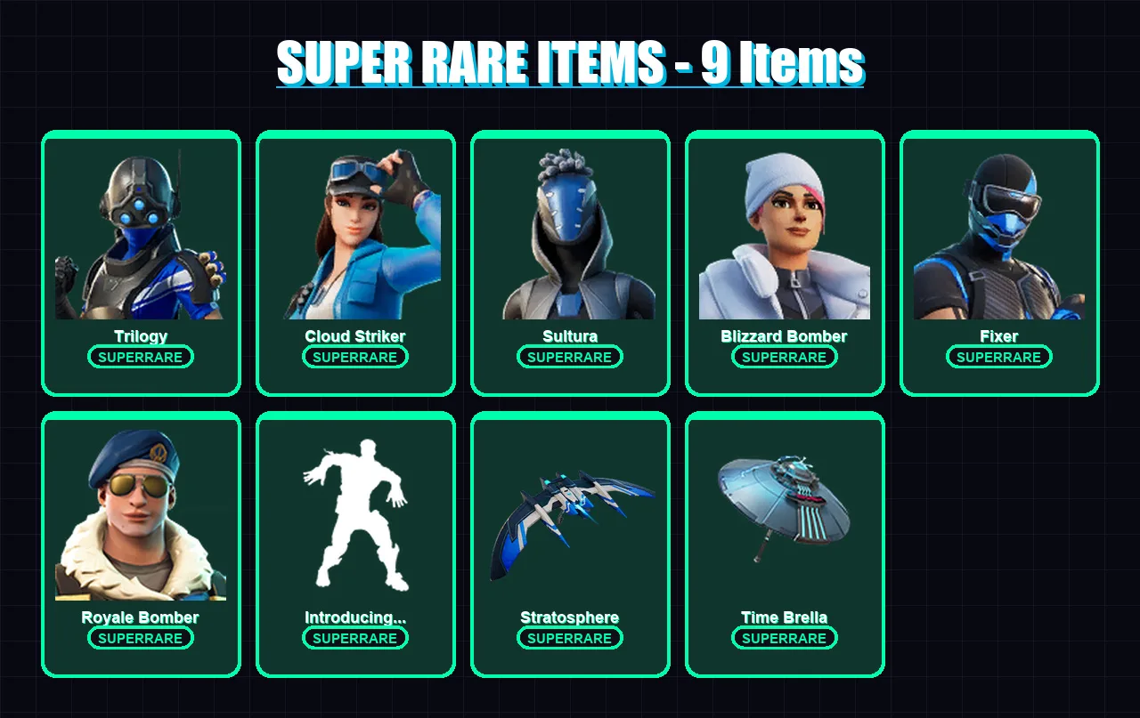 [PS4/PS5/XBOX/PC] | Trilogy | Cloud Striker | Sultura | Blizzard Bomber | Fixer | 94 skin | 120 pickaxe | 86 emote | 104 glider | Lv1336 — Fortnite account
