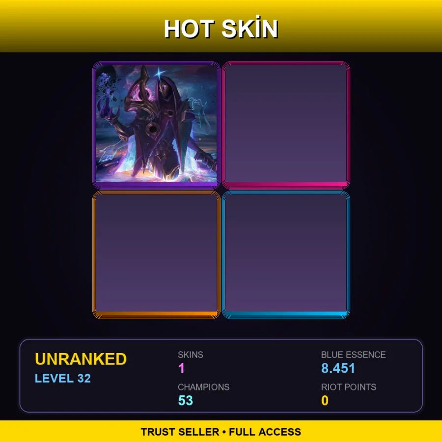 OCE | Lv32 | Unranked | 1 Skin | 53 Champ