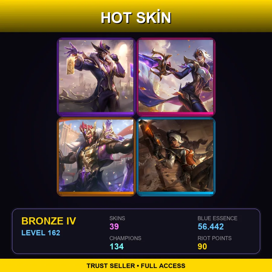 LAS | Lv162 | Bronze IV | 39 Skin | 134 Champ