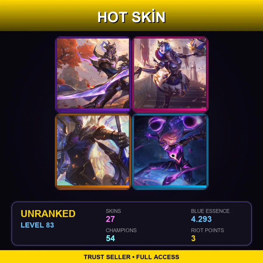 EUNE | Lv83 | Unranked | 27 Skin | 54 Champ