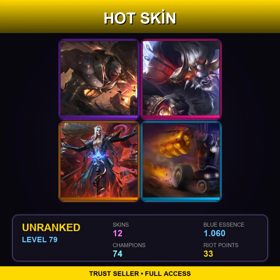EUW | Lv79 | Unranked | 12 Skin | 74 Champ