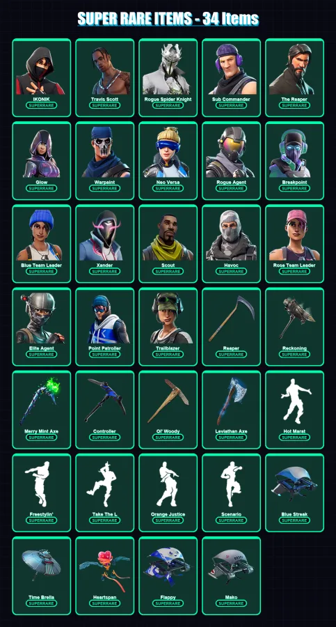 [PS4/PS5/XBOX/PC] | IKONIK | Travis Scott | Rogue Spider Knight | 467 skin | Lv3557