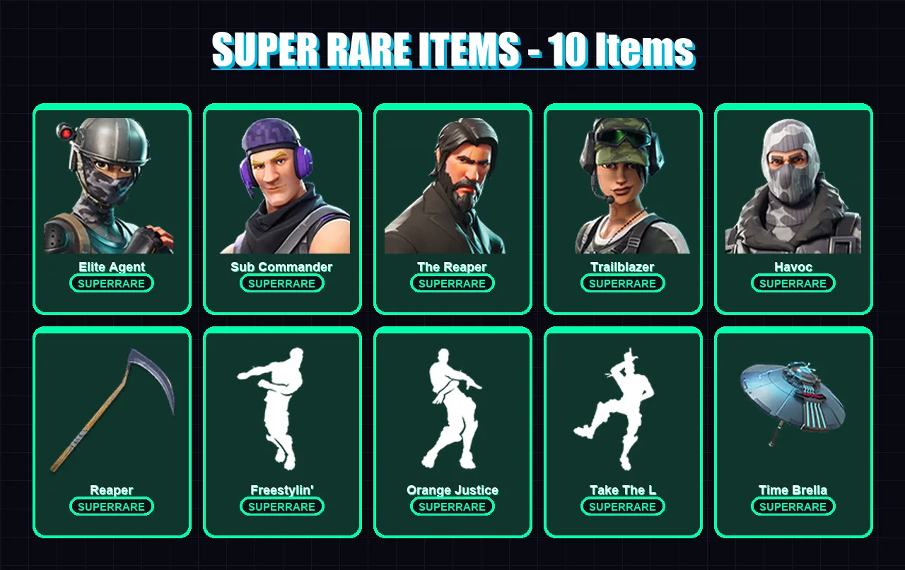 [PC/PSN] | Elite Agent | Sub Commander | The Reaper | Trailblazer | Havoc | 38 skin | 43 pickaxe | 41 emote | 49 glider | Lv731