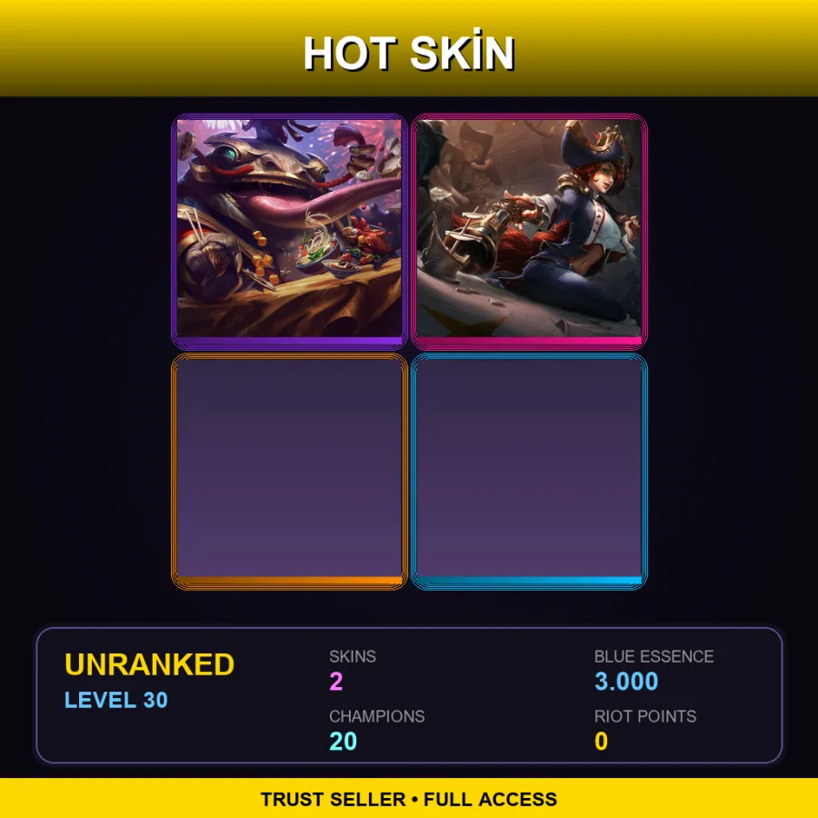 LAS | Lv30 | Unranked | 2 Skin | 20 Champ