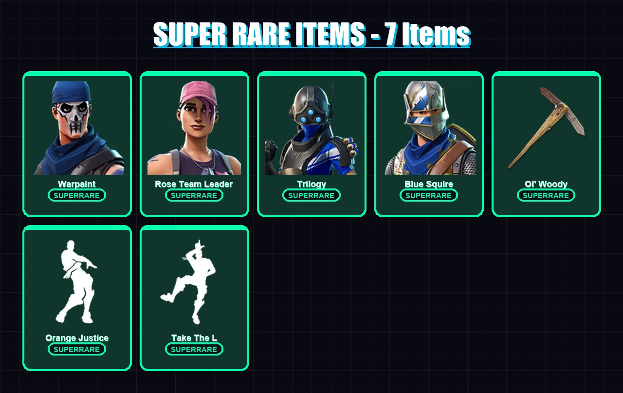[PC/XBOX/PSN] | Warpaint | Rose Team Leader | Trilogy | Blue Squire | Carbide | 10 skin | 20 pickaxe | 17 emote | 20 glider | Lv373 — Fortnite account