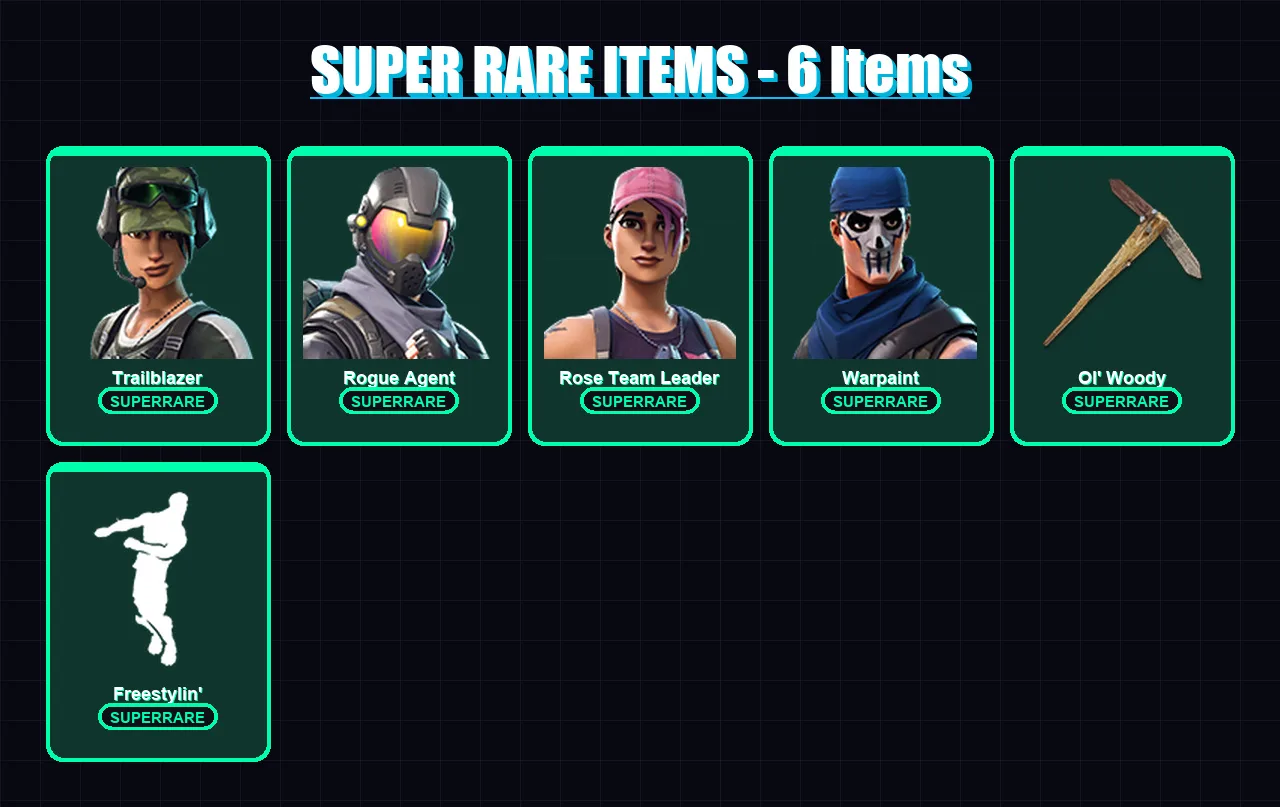 [PC/XBOX/PSN] | Trailblazer | Rogue Agent | Rose Team Leader | Warpaint | Carbide | 7 skin | 7 pickaxe | 5 emote | 5 glider | Lv41