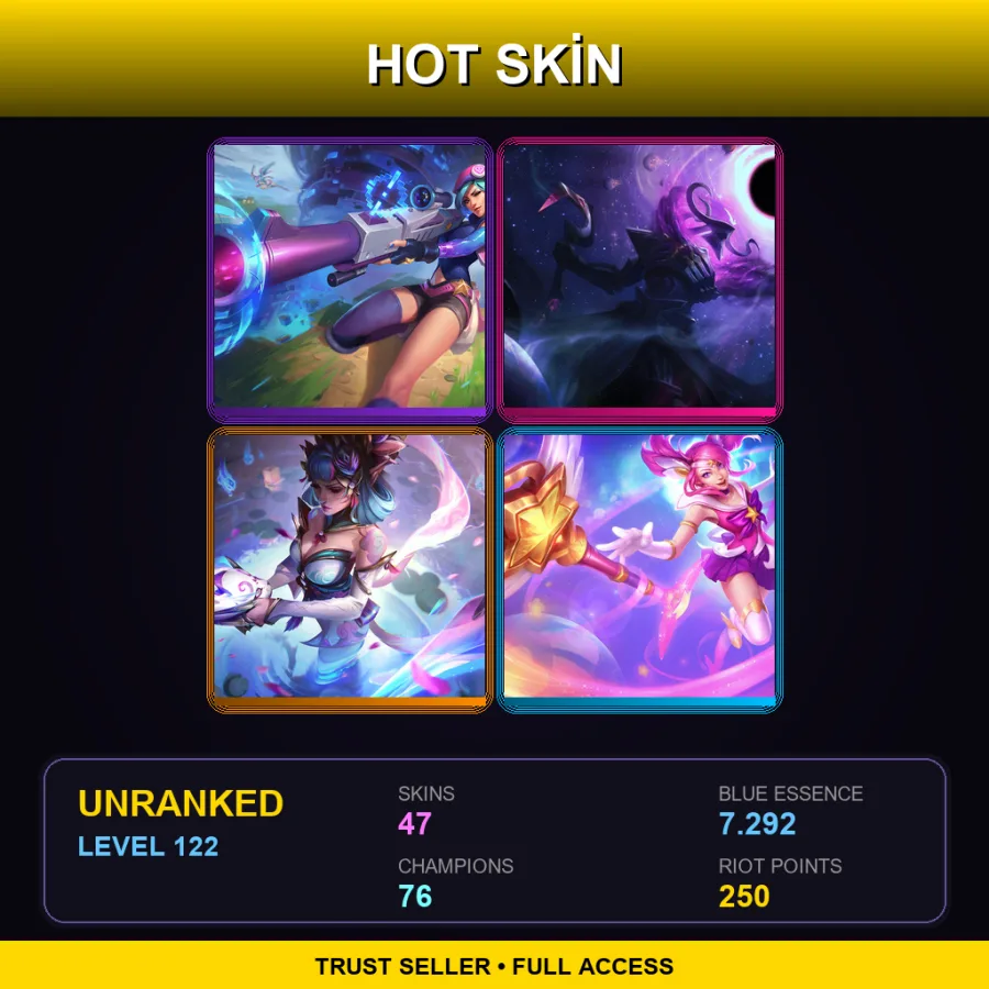 LAN | Lv122 | Unranked | 47 Skin | 76 Champ