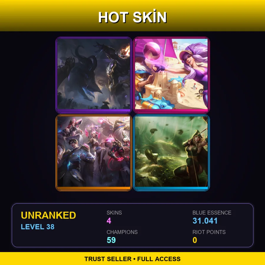 LAN | Lv38 | Unranked | 4 Skin | 59 Champ