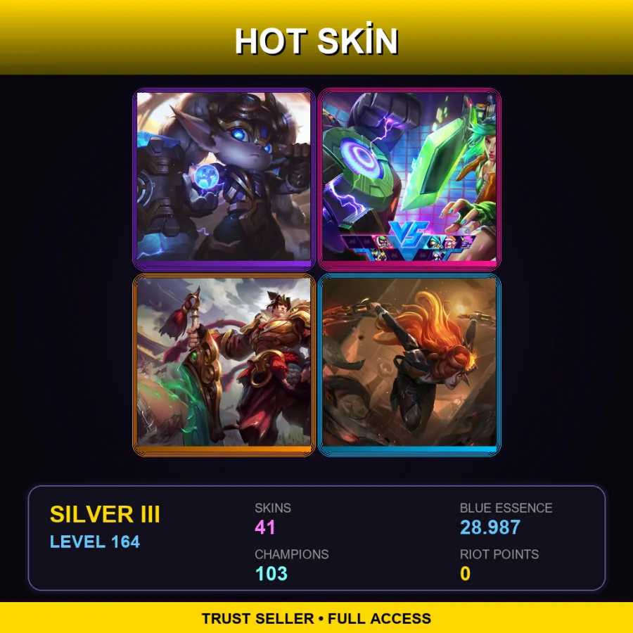 EUNE | Lv164 | Silver III | 41 Skin | 103 Champ