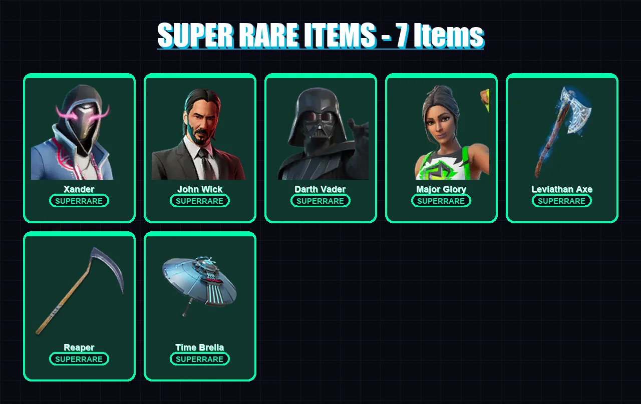 [PC/XBOX] | Xander | John Wick | Darth Vader | Major Glory | Raz | 378 skin | 300 pickaxe | 226 emote | 184 glider | Lv3175 — Fortnite account