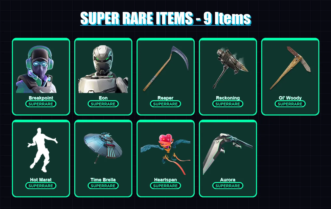 [PC/XBOX/PSN] | Breakpoint | Eon | Kymera | Torin | Singularity | 164 skin | 170 pickaxe | 133 emote | 146 glider | Lv1911
