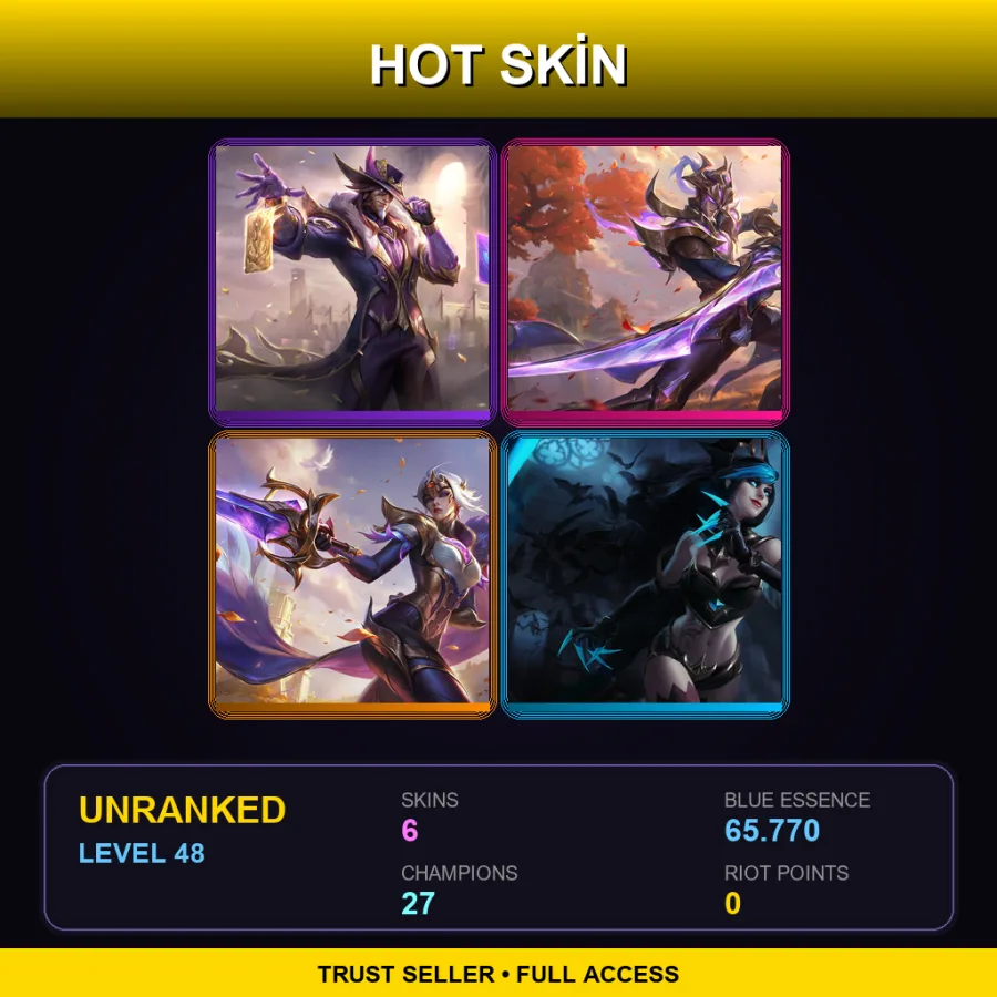 BR | Lv48 | Unranked | 6 Skin | 27 Champ