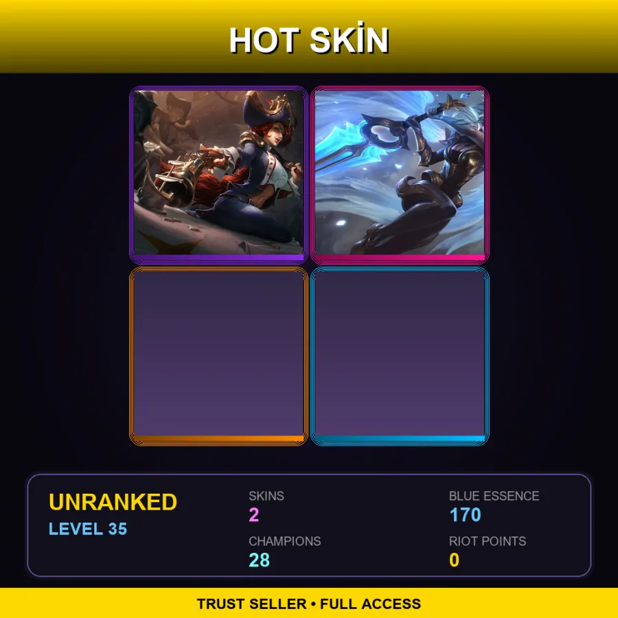 EUW | Lv35 | Unranked | 2 Skin | 28 Champ