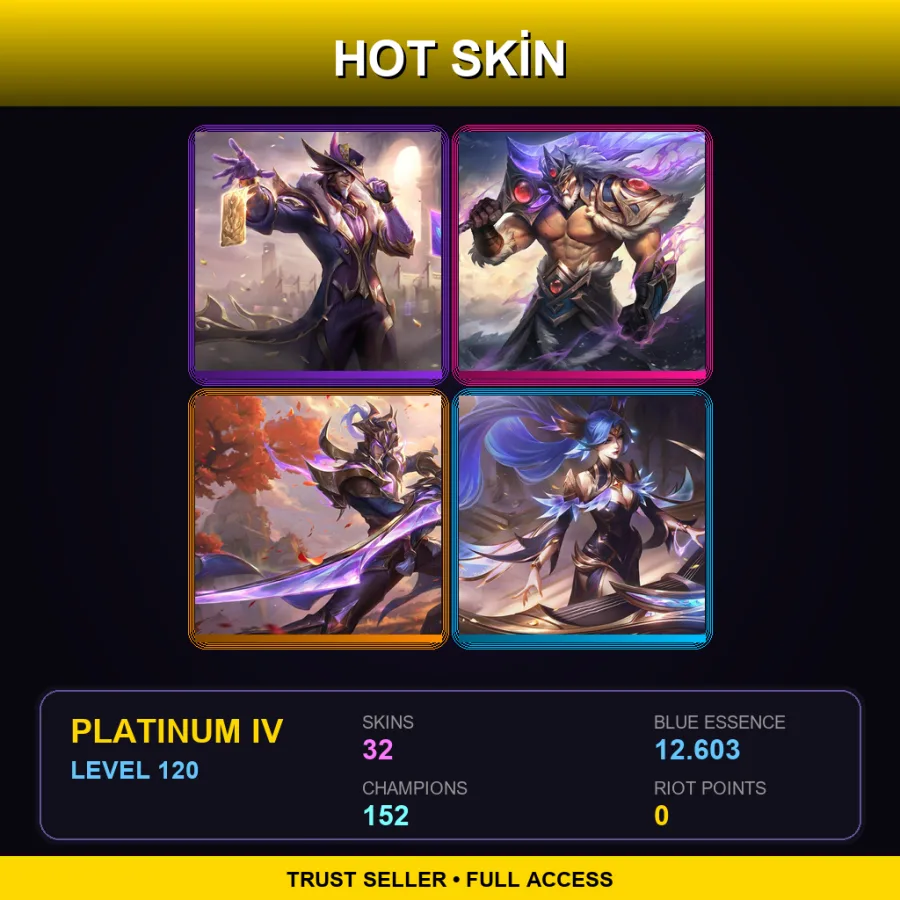 LAS | Lv120 | Platinum IV | 32 Skin | 152 Champ