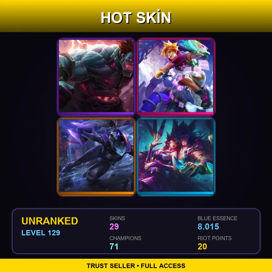 LAS | Lv129 | Unranked | 29 Skin | 71 Champ