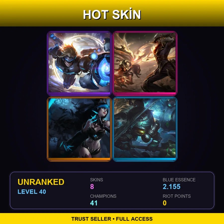 TR | Lv40 | Unranked | 8 Skin | 41 Champ