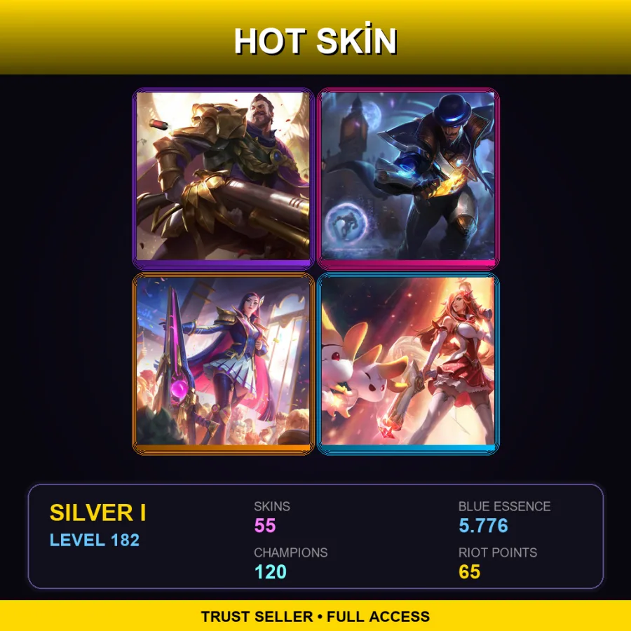 BR | Lv182 | Silver I | 55 Skin | 120 Champ