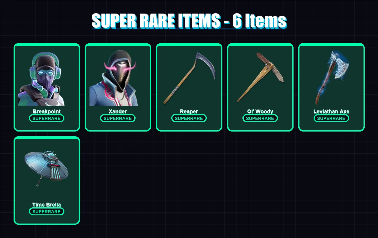 [PC/XBOX/PSN] | Breakpoint | Xander | Luxe | Vi | Fade | 219 skin | 214 pickaxe | 165 emote | 170 glider | Lv2586