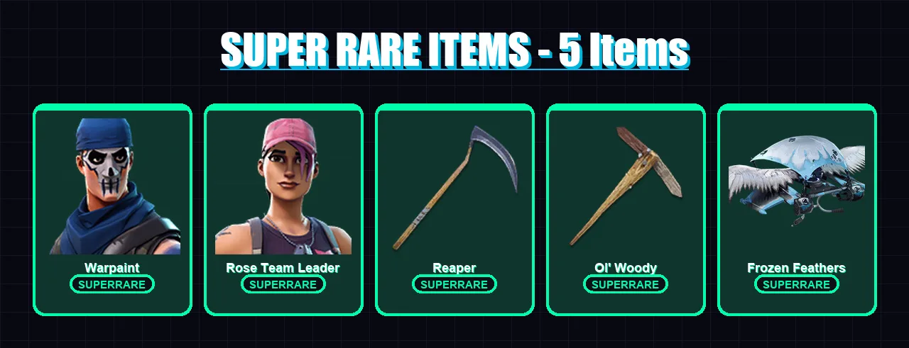 [PC/XBOX/PSN] | Warpaint | Rose Team Leader | Lynx | Eternal Knight | The Prisoner | 72 skin | 62 pickaxe | 68 emote | 52 glider | Lv714