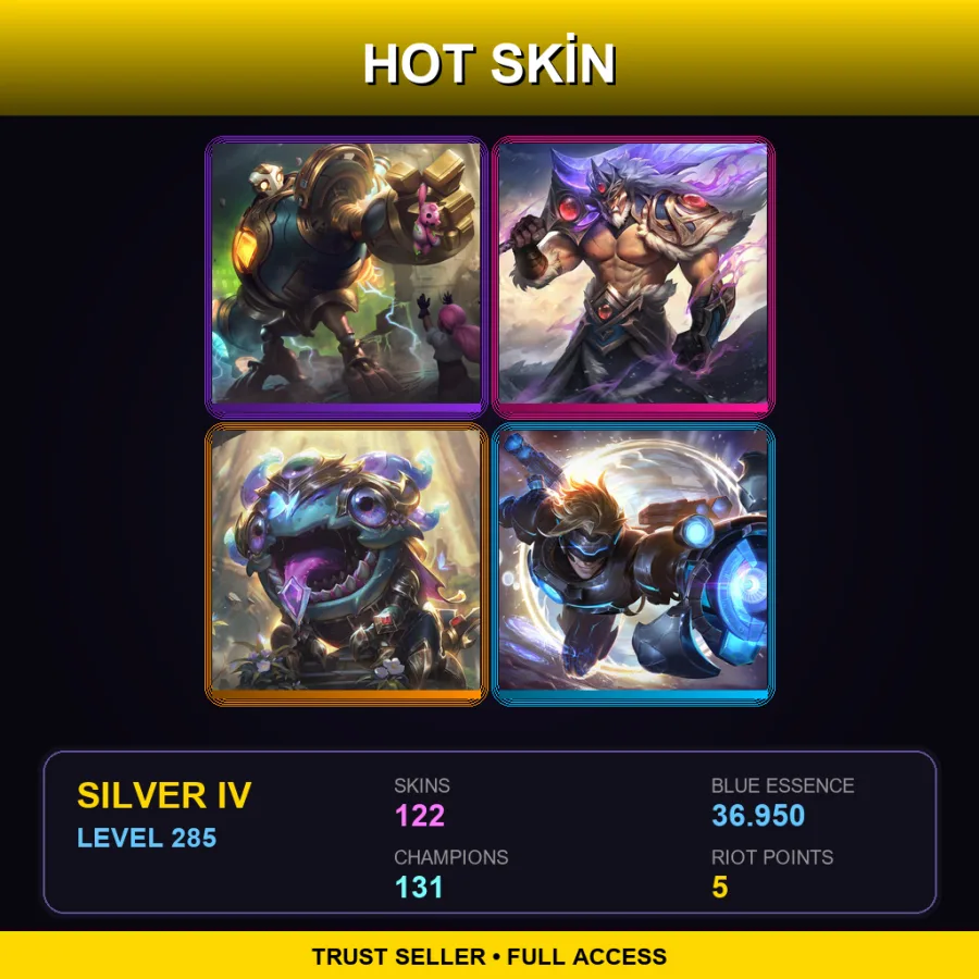 VN | Lv285 | Silver IV | 122 Skin | 131 Champ