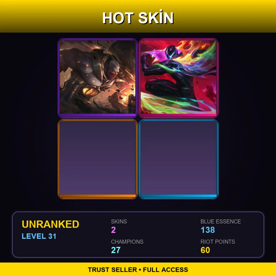 TR | Lv31 | Unranked | 2 Skin | 27 Champ