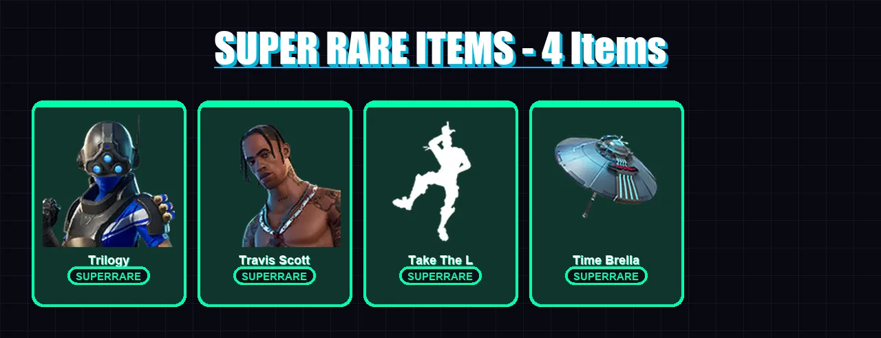 [PC/XBOX/PSN] | Trilogy | Travis Scott | Omegarok | Spectra Knight | Mission Specialist | 15 skin | 53 pickaxe | 36 emote | 51 glider | Lv862 — Fortnite account