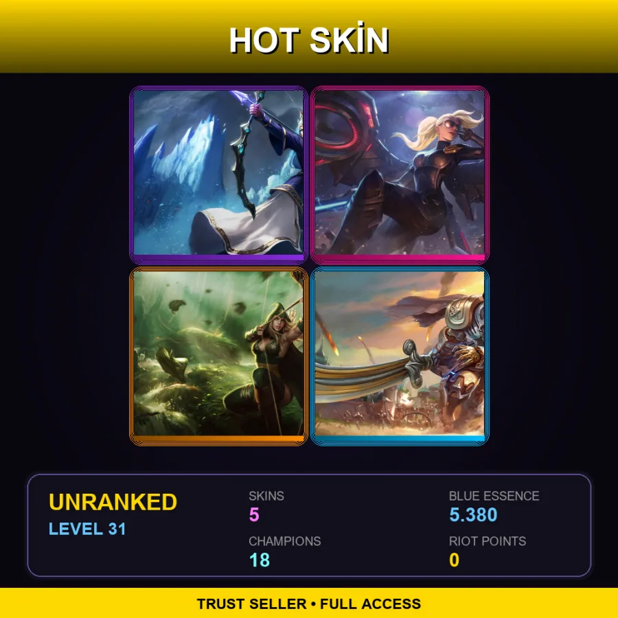 LAS | Lv31 | Unranked | 5 Skin | 18 Champ