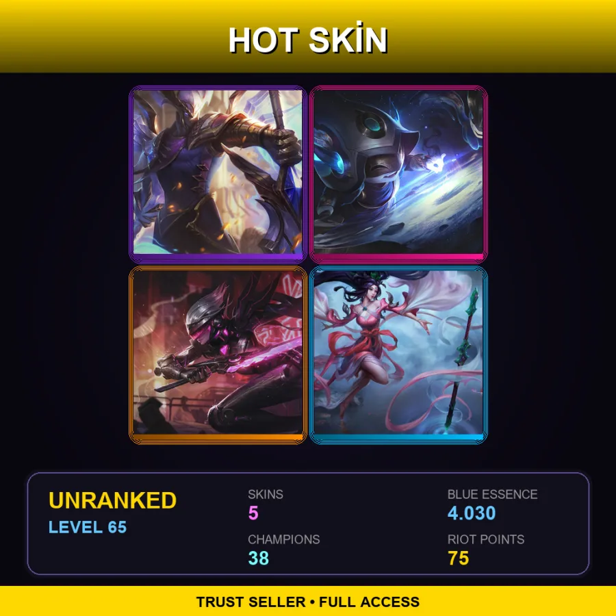 TR | Lv65 | Unranked | 5 Skin | 38 Champ