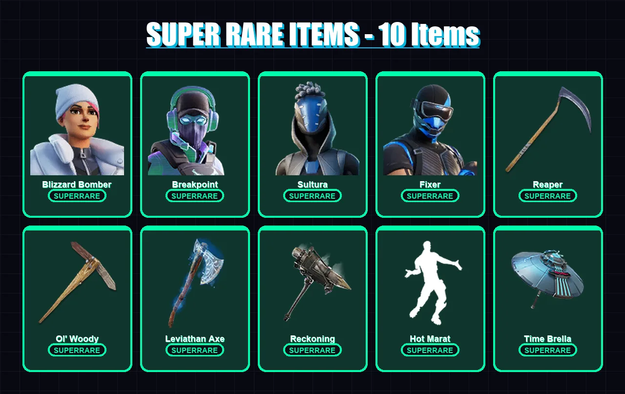[PS4/PS5/XBOX/PC] | Blizzard Bomber | Breakpoint | Sultura | Fixer | Lynx | 192 skin | 223 pickaxe | 175 emote | 182 glider | Lv3393