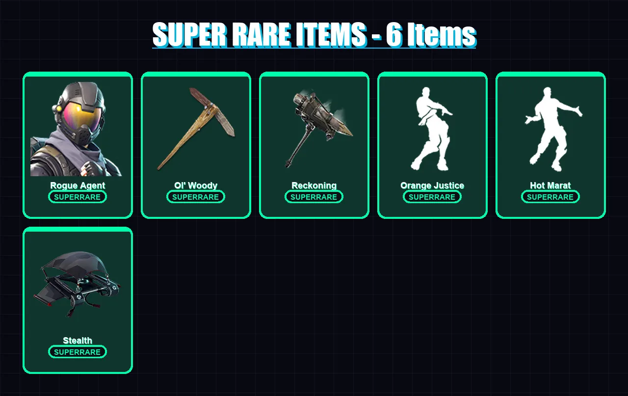 [PC/PSN] | Rogue Agent | Hybrid | Calamity | Deadpool | Omega | 64 skin | 63 pickaxe | 82 emote | 74 glider | Lv1221