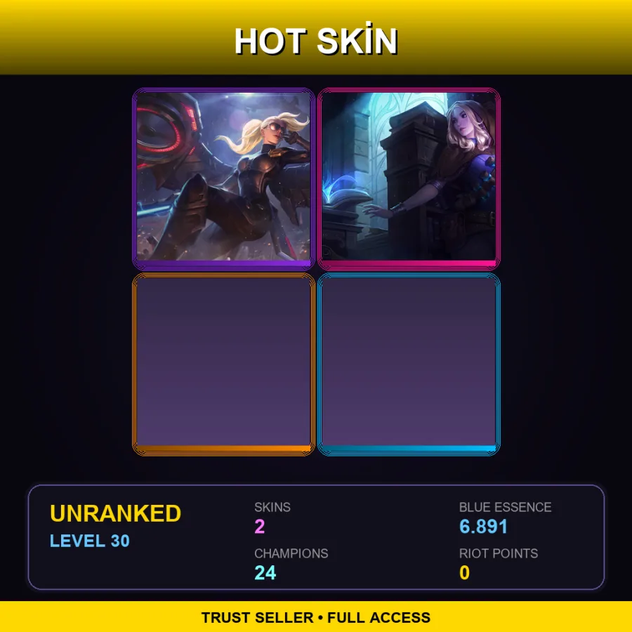TR | Lv30 | Unranked | 2 Skin | 24 Champ