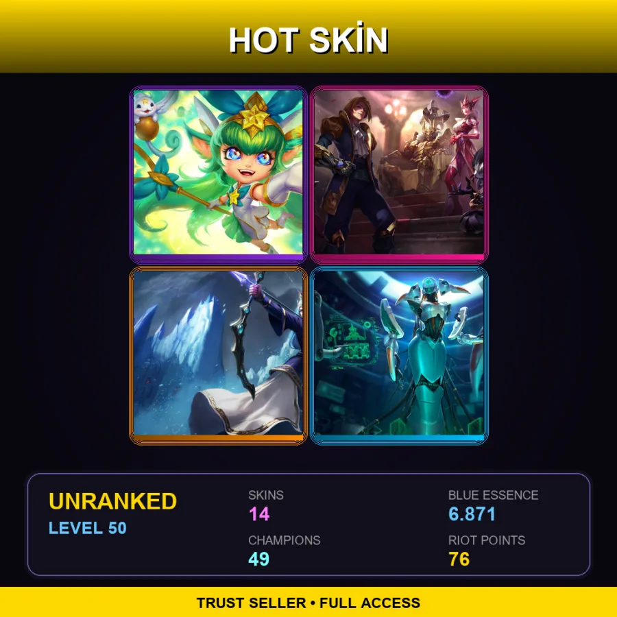 LAS | Lv50 | Unranked | 14 Skin | 49 Champ