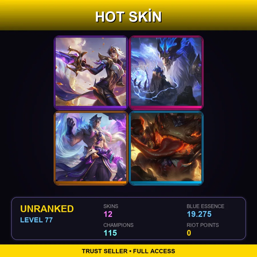 VN | Lv77 | Unranked | 12 Skin | 115 Champ — Victorious Fiora