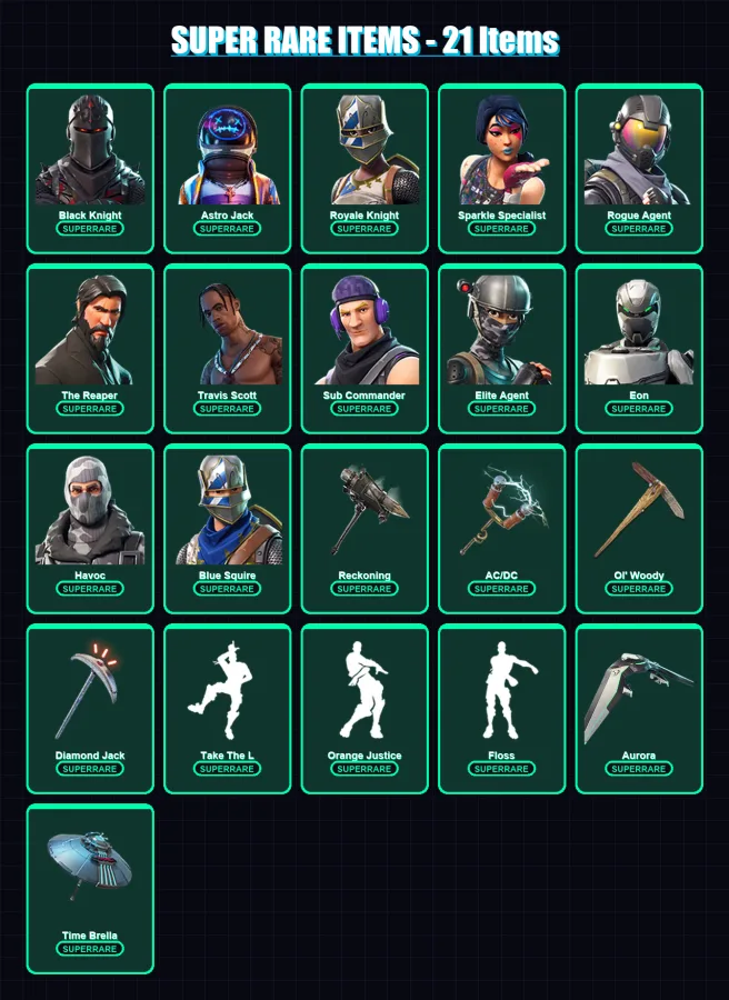 [PS4/PS5/PC] | Black Knight | Astro Jack | Royale Knight | Sparkle Specialist | Rogue Agent | 171 skin | 140 pickaxe | 120 emote | 111 glider | Lv13