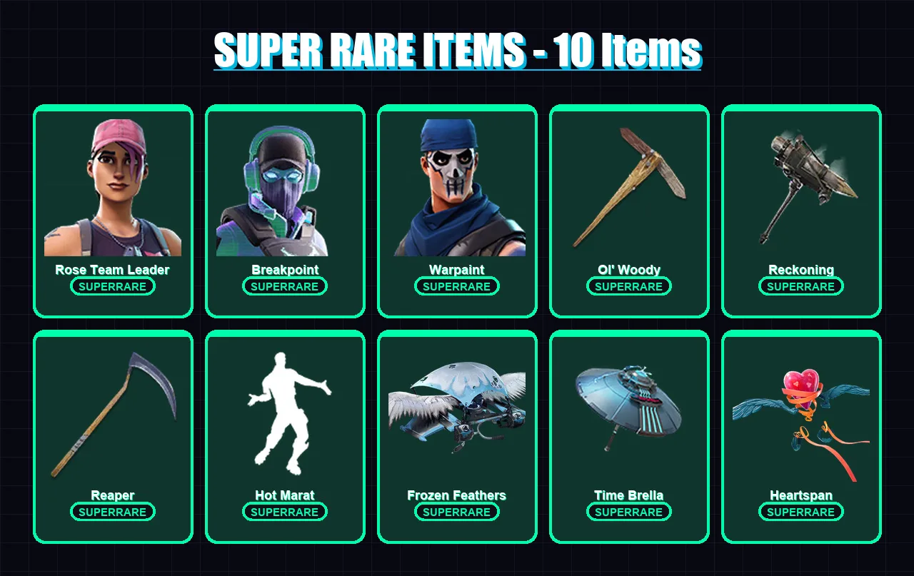 [PC/PSN] | Rose Team Leader | Breakpoint | Warpaint | Torin | Ruin | 132 skin | 136 pickaxe | 134 emote | 114 glider | Lv1539 — Fortnite account