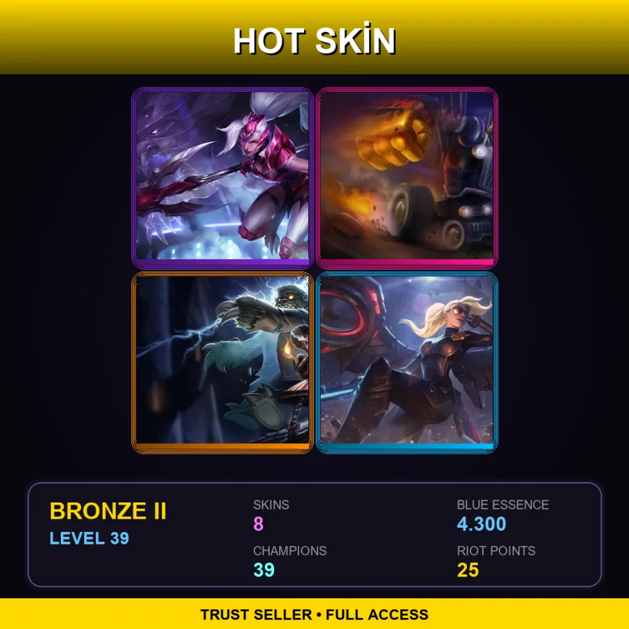EUNE | Lv39 | Bronze II | 8 Skin | 39 Champ