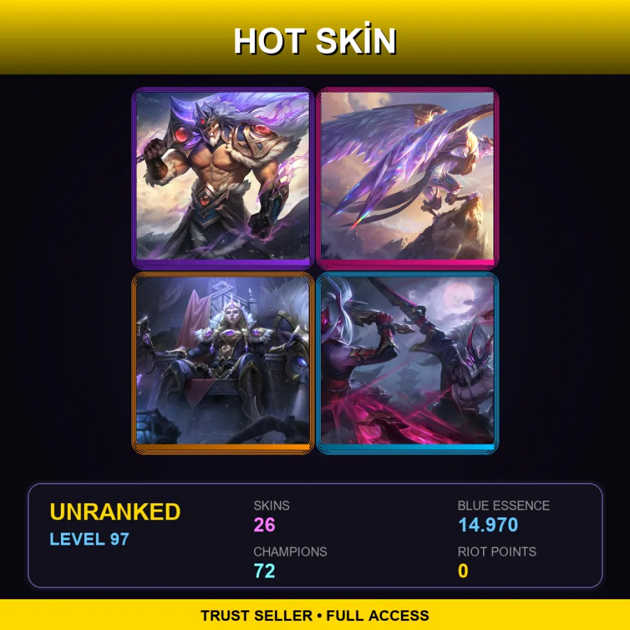 BR | Lv97 | Unranked | 26 Skin | 72 Champ